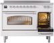 Ilve® Nostalgie II Series 48" White Pro Style Induction Range-3