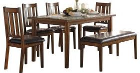 Mazin Furniture Delmar 6 Piece Espresso Dinette Set-0