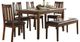 Mazin Furniture Delmar 6 Piece Espresso Dinette Set-0