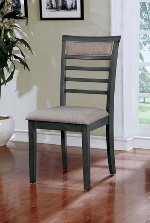 Furniture of America® Taylah 5-Piece Beige/Weathered Gray Dining Set-2
