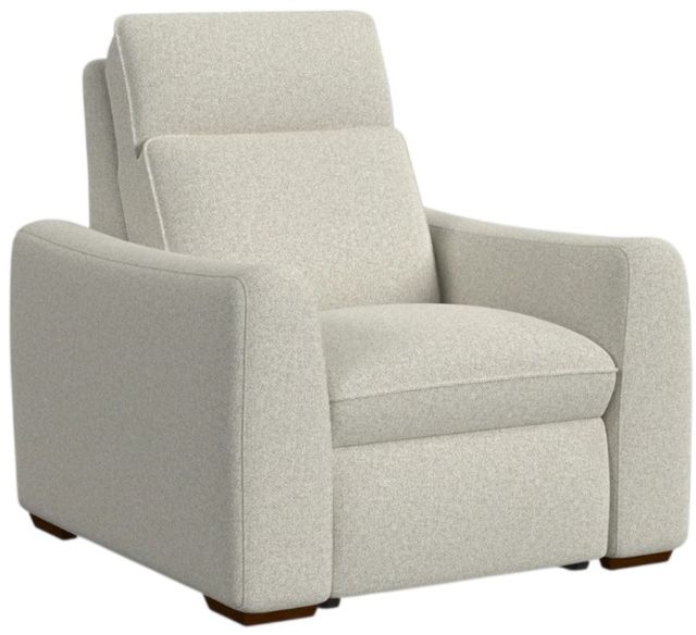 Flexsteel® Ava Silver Sand Fabric Power Recliner with Power Headrest and Lumbar-0
