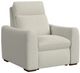 Flexsteel® Ava Silver Sand Fabric Power Recliner with Power Headrest and Lumbar-0