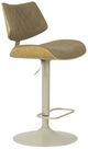 Armen Living Leland Oak/Vintage Taupe Barstool-0