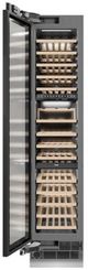 ZLINE Autograph Edition 18 in. 9 Cu. Ft. Panel Ready Left Hinge Triple Zone Column Wine Cooler with Matte Black Accents-2