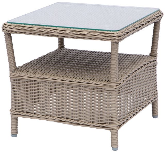 Intercon Dixie Natural Rattan Outdoor Chairside Table-0