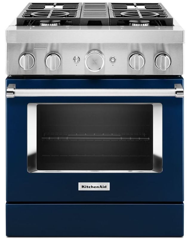 KitchenAid® 30" Ink Blue Pro Style Dual Fuel Range-0