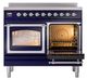 Ilve® Nostalgie II Noblesse 40'' Midnight Blue Pro Style Induction Range with Chrome Trim-4