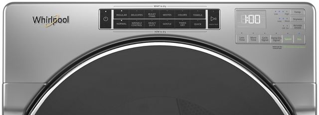 Whirlpool® 7.4 Cu. Ft. Chrome Shadow Front Load Ventless Electric Dryer-6