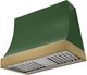 AGA Marquee 36" Cornwall Green Wall Mounted Range Hood with Antique Brass Trim-0
