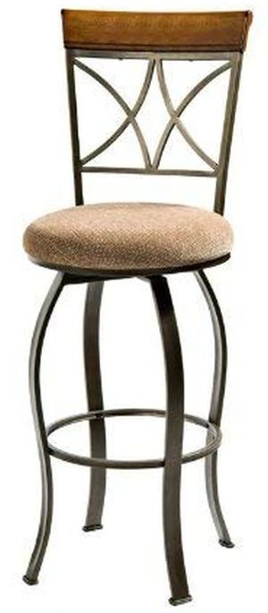 Powell® Hamilton 5-Piece Bronze/Medium Cherry Round Pub Table Set-3