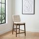 Coaster® Redbridge 2-Piece Cream/Walnut Upholstered Counter Stool Set-2