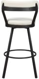 Mazin Furniture Appert White Swivel Pub Height Chair-2