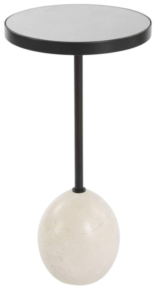 Uttermost® Odesa Mirrored Top Accent Table with Bronze/Latte Base-0