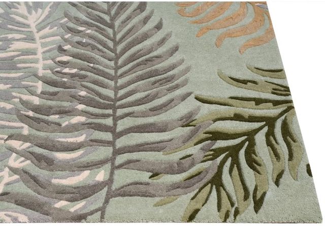 KAS Rugs Cove Seafoam Ferns 5'x8' Area Rug-1