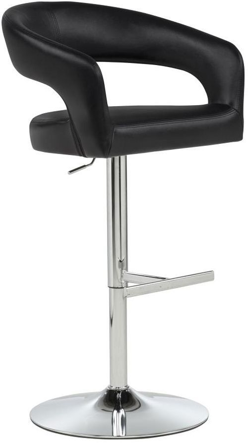 Coaster® Travia Black Upholstered Adjustable Bar Stool-0