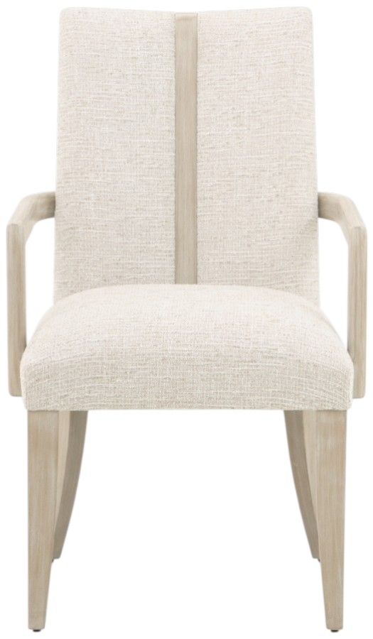 Michael Amini® Lotus Bay Sand Dining Arm Chair-1