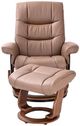 BenchMaster Trend Line Rosa Cocoa Chair and Ottoman Set-1