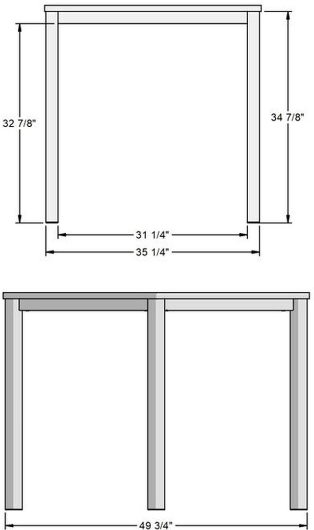 Amisco Customizable Carbon Solid Ash Counter Height Table-2