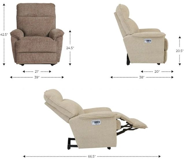 La-Z-Boy® Jay Linen Power Wall Recliner with Headrest and Lumbar-2