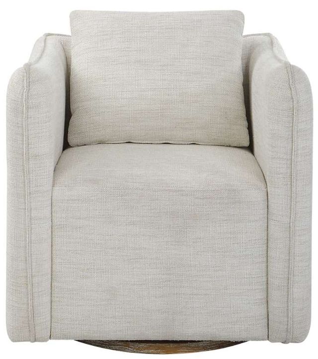 Uttermost® Corben White Swivel Chair-3