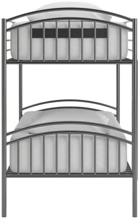 Signature Design by Ashley® Hilletran Gray Youth Twin/Twin Bunk Bed with Ladder-3
