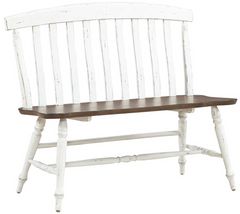 Liberty Furniture Al Fresco Graphite/Whitestone Slat Back Bench