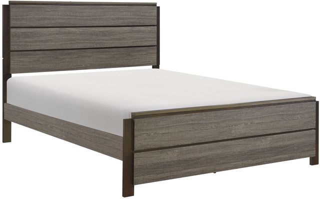 Homelegance® Vestavia Antique Gray/Dark Brown California King Panel Bed-0