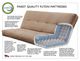 Kodiak Furniture Tucson Marmont Mocha/Rustic Walnut Full Storage Futon with Mattress-2