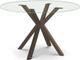 Amisco Customizable Asterisk Clear Glass Round Table with Starburst Stand-0