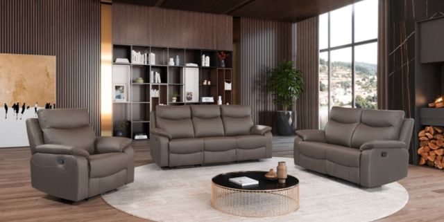Mazin Furniture Wembley 3-Piece Chocolate Brown Reclining Modular Sofa-3
