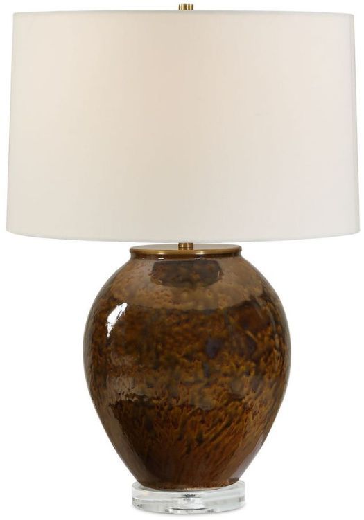 Uttermost® Rye Glazed Brown Table Lamp-4