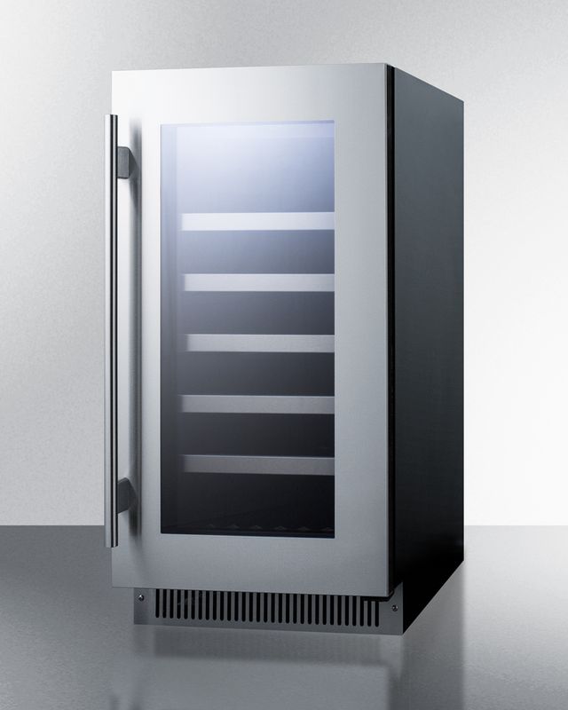 Summit® Classic 2.9 Cu. Ft. Stainless Steel Wine Cooler-1
