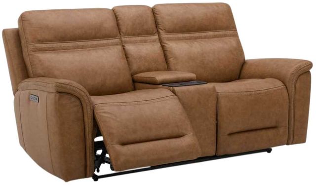 Liberty Furniture Cooper Camel Leather Triple Zero Gravity Power Reclining Loveseat with Console-1