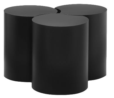 Meridian Furniture Dimple 3-Piece Black 18" Modular Nesting Coffee Table Set-0