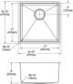 Elkay Crosstown® Polished Satin 18 Gauge 18-1/2" x 18-1/2" x 9" Single Bowl Undermount Sink Kit-3