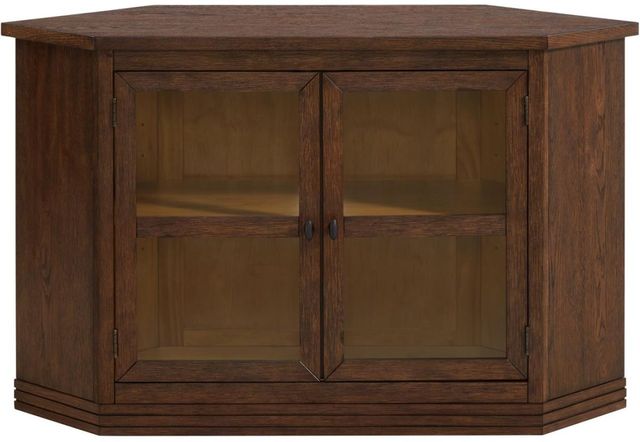 Martin Svensson Brown Glass Door Corner TV Stand-1