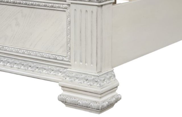 Furniture of America® Promenade Wire Brushed White Eastern King Panel Bed-3