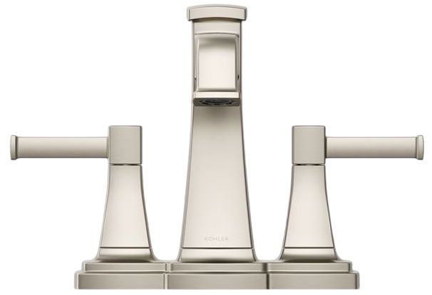 KOHLER® Riff® Vibrant Brushed Nickel 1.2 GPM Centerset Bathroom Sink Faucet-4