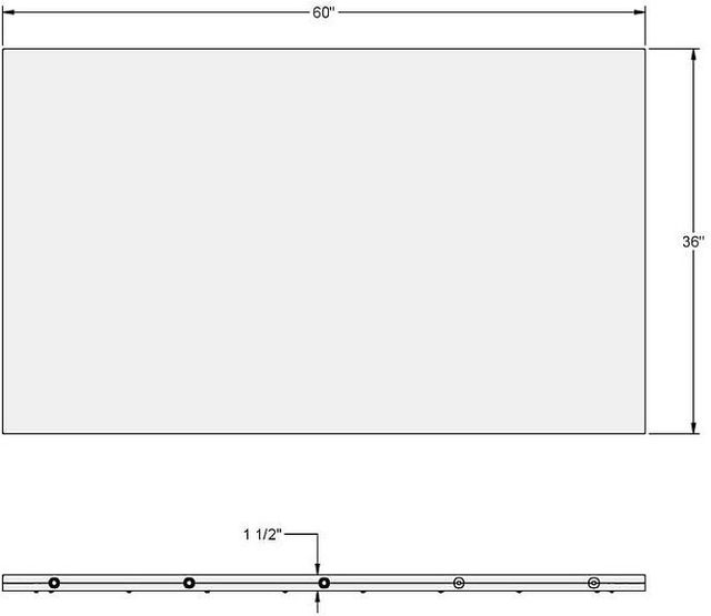 Amisco Customizable Amelia 60" Rectangular Dining Table with Decorative Bolts and 1.5" Solid Birch Top-1