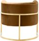 TOV Furniture Magnolia Cognac Velvet Chair with Gold Base-1