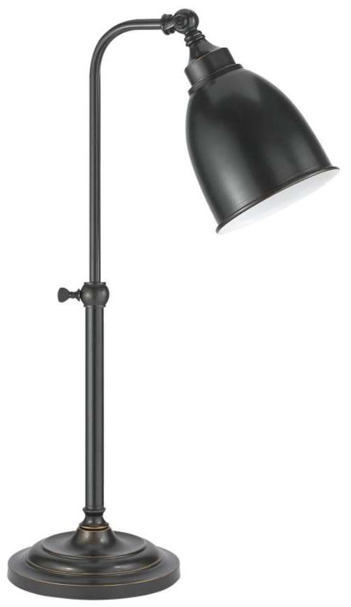 Cal® Lighting & Accessories Pharmacy Dark Bronze Table Lamp with Adjustable Pole-0