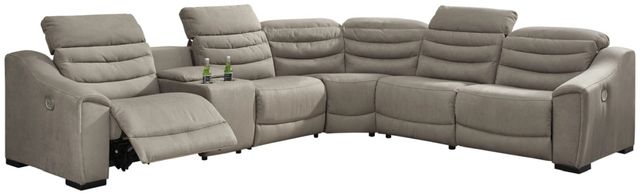 Signature Design by Ashley® Next-Gen Gaucho 6-Piece Putty Power Reclining Sectional with Armless Power Recliners-0