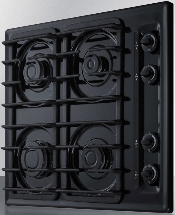 Summit® 24" Black Gas Cooktop-1