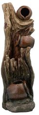 A & B Home Aged Brown 3-Tier Outdoor Decorative Tree Trunk Fountain-1