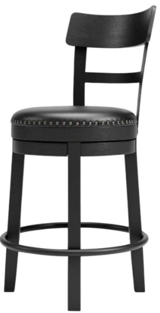 Signature Design by Ashley® Valebeck Black Upholstered Bar Stool-4