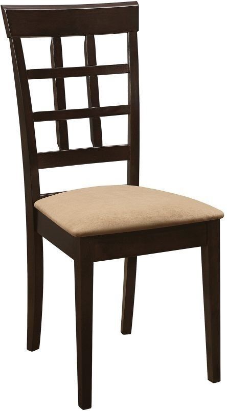Coaster® Gabriel 2-Piece Cappuccino/Tan Upholstered Side Chairs