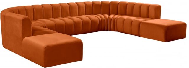 Meridian Furniture Arc 10-Piece Cognac Sectional-0