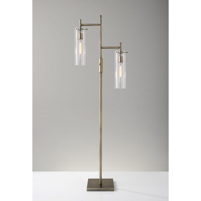 Adesso® Dalton Antique Brass Floor Lamp-2