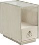 Riverside Furniture Maisie Glass Top Chairside Table with Champagne Base-0