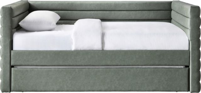 Meridian Furniture Beverly Green Vegan Leather Twin Upholstered Daybed-1